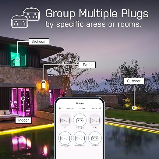Feit Electric 120V 15A Smart Wifi Enabled Dual Outlet Wall Plug - Image 7