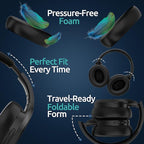Active Noise Cancelling Headphones, Hi-Fi Stereo, 100H Playback Time, - Image 4