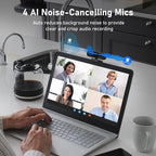 4K Webcam with Speaker and 4 AI Noise-Cancelling Mics, Wide Angle PC Cameras - Image 4