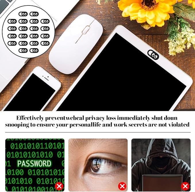 20 Pcs Webcam Cover Slide, 0.023 Inch Ultra Thin Universal Laptop Camera Cover - Image 3