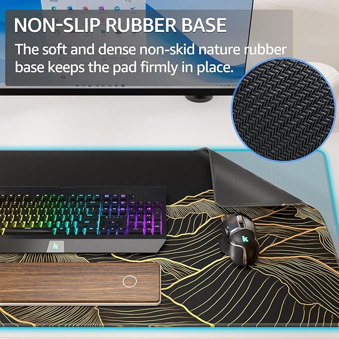 KTRIO Large Gaming Mouse Pad Desk Mat, Superior Micro-Weave Cloth, Non-Slip - Image 2