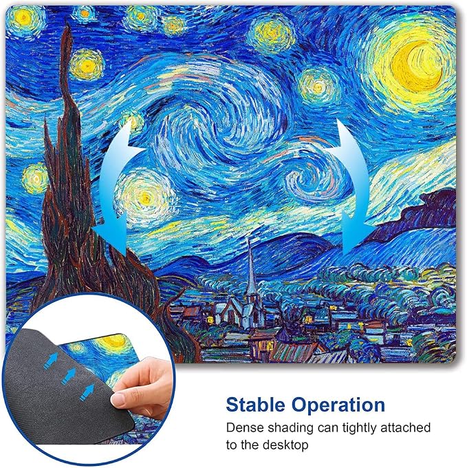 Hokafenle Mouse Pad, Oil Painting Mouse Pad - Image 6