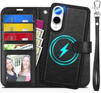 TUCCH Wallet Case for Galaxy S25 Edge, Wrist Strap RFID Blocking PU Leather by TUCCH