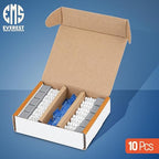 Everest 90° Angled RJ45 Cat5e Keystone Jacks 10-Pack in Gray - Image 2