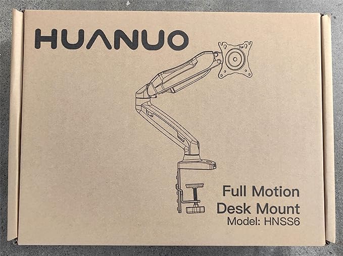 HUANUO Single Monitor Mount, 13 to 32 Inch Gas Monitor Arm, Adjustable Stand - Image 7