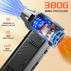 Air Duster -250000RPM Electeic Air Duster, Replaceable Batteries 2pcs, Long - Image 2