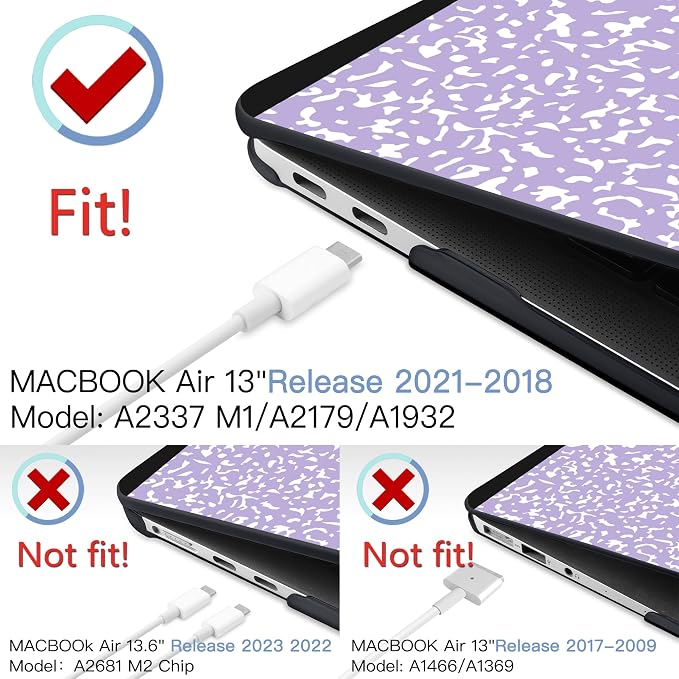 MEEgoodo for MacBook Air 13 inch Case 2021 2020 2019 Released A2337 M1 A2179 - Image 2