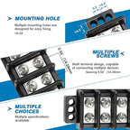 GLOSO Marine Terminal Blocks TBD Double Row Stainless 10-22 AWG Cu, 30A/600V- 1 - Image 4