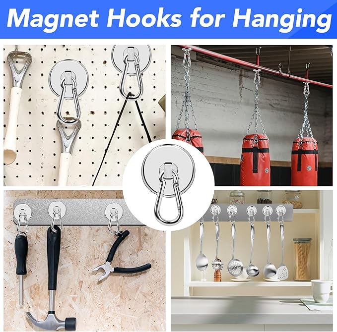 LOVIMAG Magnetic Hooks Heavy Duty, 200LBS+ Super Strong Magnetic Hooks Cruise - Image 6