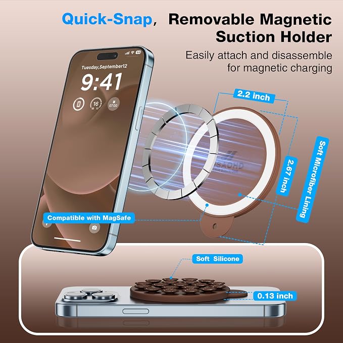Magnetic Suction Cup Phone Mount - Image 3