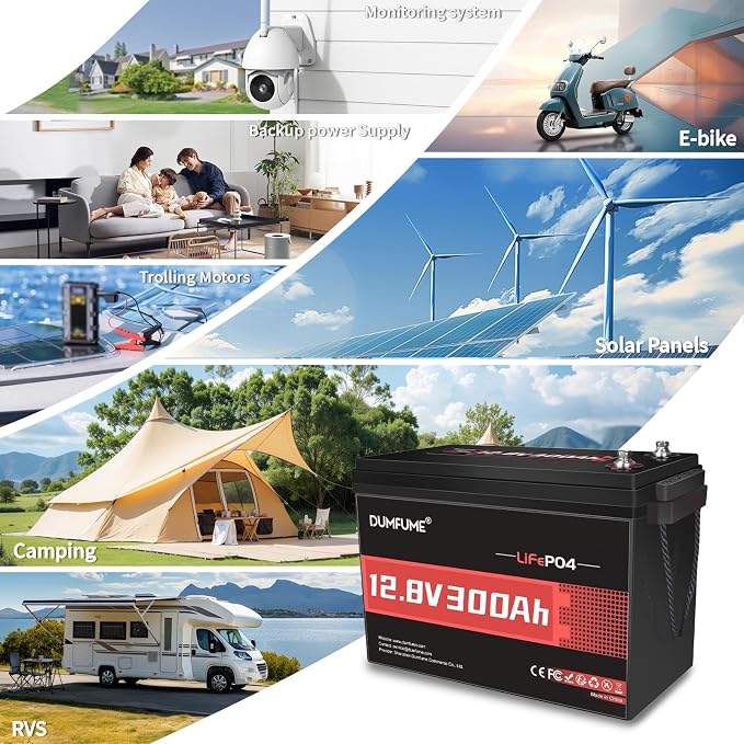 12V 300Ah Lithium LiFePO4 Battery, 200A BMS 3840Wh Rechargeable Lithium Iron - Image 4