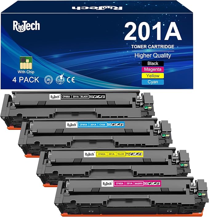 201A Toner Cartridges 4 Pack by RitoTech