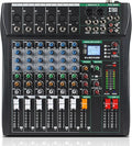 XTUGA 6 Channel Audio Mixer Sound Board Mixing Console, Audio Interface PC USB by XTUGA