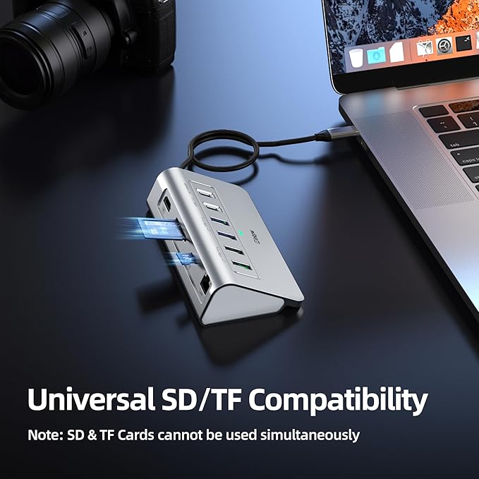 USB C Hub, 10-in-1 USB Docking Station, Aluminum USB to Ethernet Adapter - Image 8