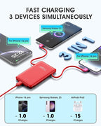 TG90° 5000mAh Ultra Slim Power Bank Built in Foldable AC Plug and Cables - Image 5