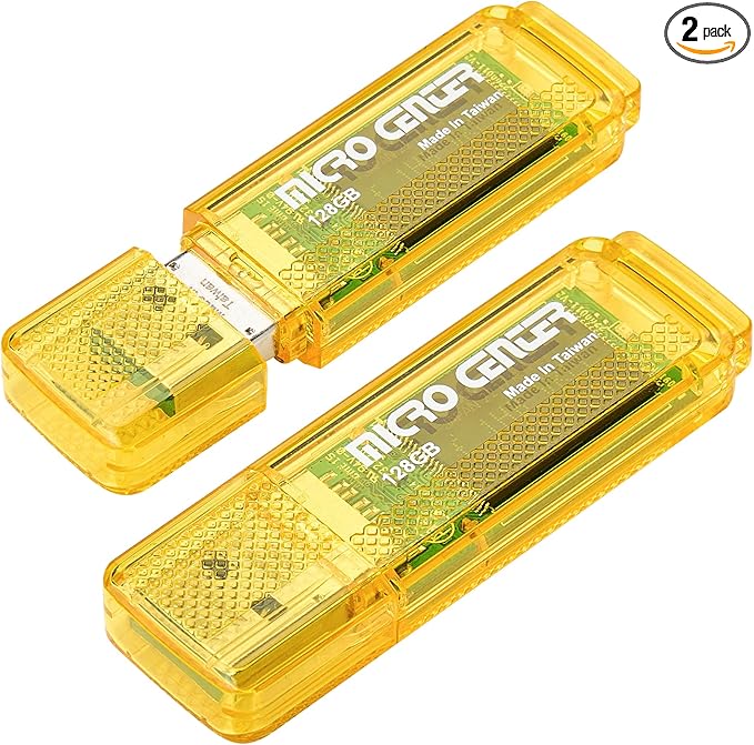 INLAND Micro Center SuperSpeed 2 Pack 128GB USB 3.0 Flash Drive Gum Size Memory by INLAND