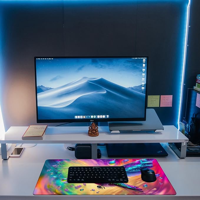Large Gaming Mouse Pad for Desk, Colorful Hummingbird Desk Mat, Bright - Image 6