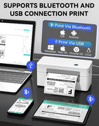 Bluetooth Thermal Label Printer, Wireless 4x6 Shipping Label Printer - Image 2