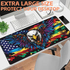 Mouse Pad Large Flag with an Eagle Non-Slip Gaming Desk Mat with Stitched Edge - Image 6