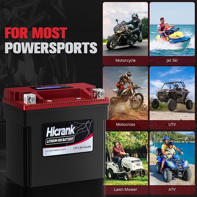YTX14-BS/YTX14H/GYZ16H Lithium 12.8V 8Ah 480CCA LiFePO4 Motorcycle Battery - Image 7