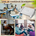 2 Pcs Foot Rest for Under Desk at Work, Ergonomic 6 Heights Adjustable Footrest - Image 4
