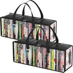 Lifewit DVD Storage Bags, Front Window Zipper Design, Stackable Media Organizer by Lifewit