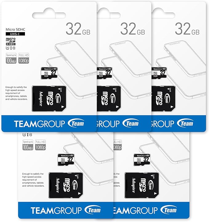 TEAMGROUP Micro 32GB x 5 Pack UHS-I U1 Class 10 SDHC SDXC Read Speed up to - Image 8