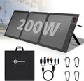 200W Portable Solar Panel for Power Station, 24% High Efficiency ETFE Foldable by Voominhtec