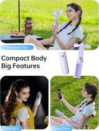 JISULIFE Handheld Fan with 4500 mAh Powerbank Max 37 Hours Runtime, Pocket - Image 2