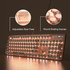 MageGee Typewriter Mechanical Gaming Keyboard, Retro Punk Creamy Round Keycaps - Image 6