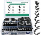 46PCS Cable Clamps Assortment Kit, Stainless Steel Rubber Coated Cushioned by OURU