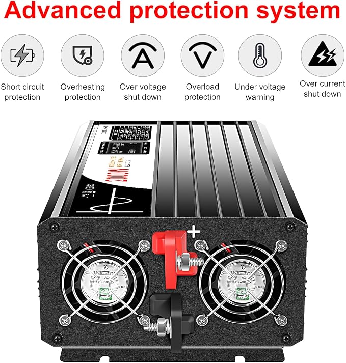 Xijia 2000W Pure Sine Wave Inverter DC 36v Inverter to 120v ac 60HZ Solar - Image 8