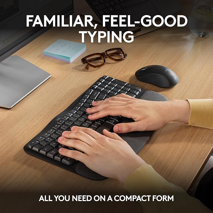 Logitech Wave Keys MK670 Combo, Wireless Ergonomic Keyboard - Image 3