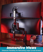 Heavy Duty Monitor Arm for Ultrawide Monitors up to 57" and 44 lbs, Single Desk - Image 7