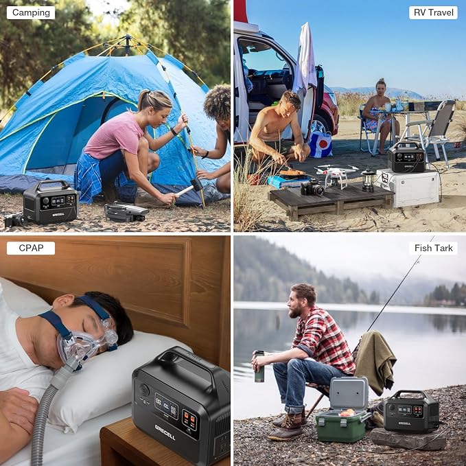 GRECELL Portable Power Station 600, 110V/600W Solar Generator, 460Wh Backup - Image 8