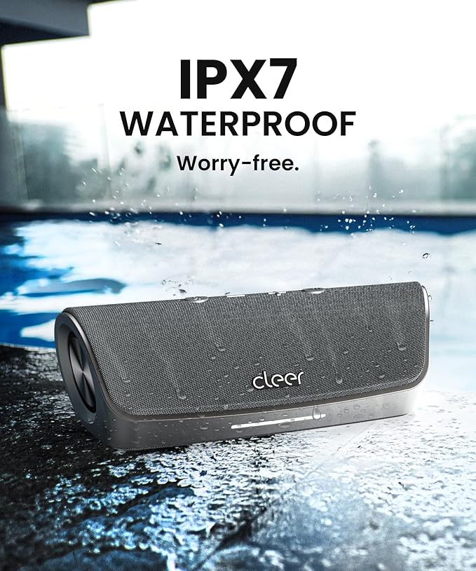 Cleer Scene Wireless Bluetooth Speaker, Stereo Wireless Pairing, Waterproof IPX7 - Image 6