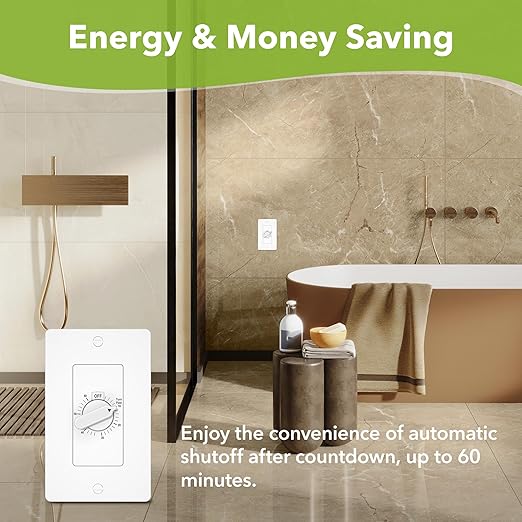 HBN 60 Minute Spring Wound Countdown Timer Switch - Image 2
