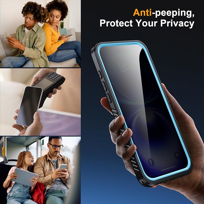 for iPhone 16 Pro Max Case Waterproof, Built-in Privacy Screen & HD Screen - Image 3
