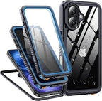 for iPhone 16 Case Waterproof, Built-in Privacy Screen & HD Screen Double Front by AMILIFECASES