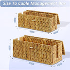 efluky 2 Pack Hand-woven Cable Management Box - Image 2