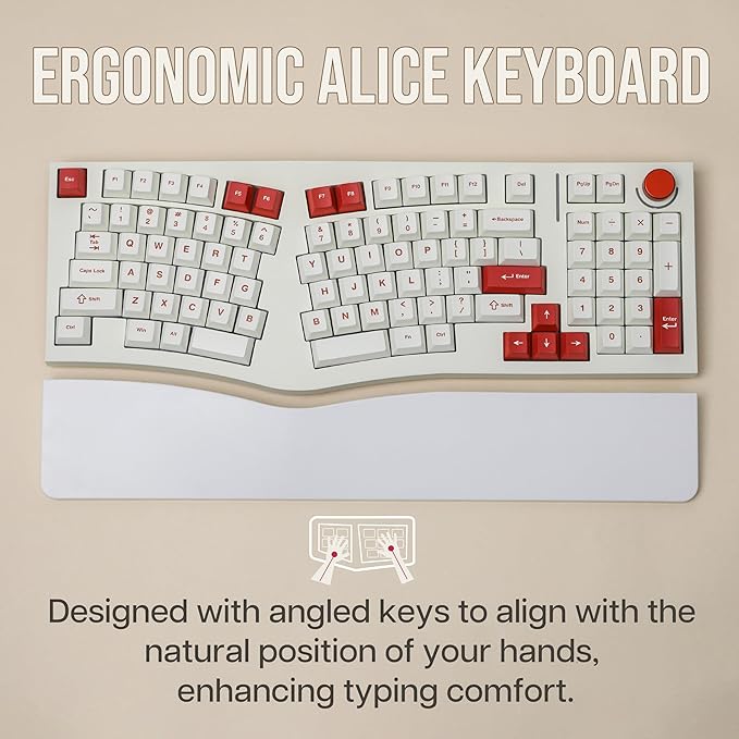 Feker Alice98 Ergonomic 98 Keys Custom Mechanical Keyboard, VIA Programmable - Image 4