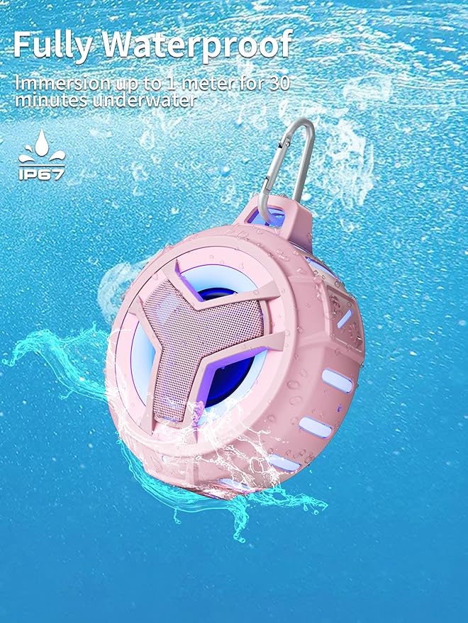 EBODA Bluetooth Shower Speaker, IP67 Waterproof Portable Wireless Small Speakers - Image 7