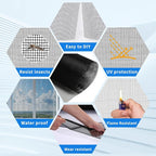 Window Screen Repair Kit, Durable Fiberglass Black Window Screen kit - Image 4