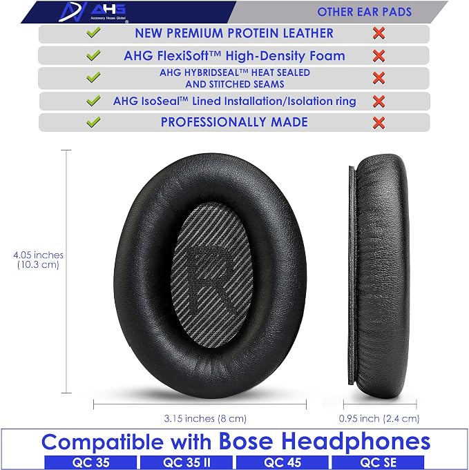 Replacement QC35 / QC35 ii earpads and QC35 Headband / QC35 ii Headband V3 pad - Image 6