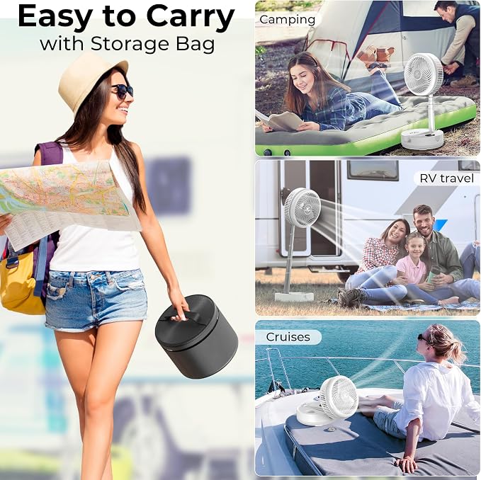 40000mAh Battery Operated Camping Fan - Image 6