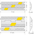 6 Pack 2-Channel Rubber Cable Protector Ramp, Visible at Night, Durable Rubber - Image 2