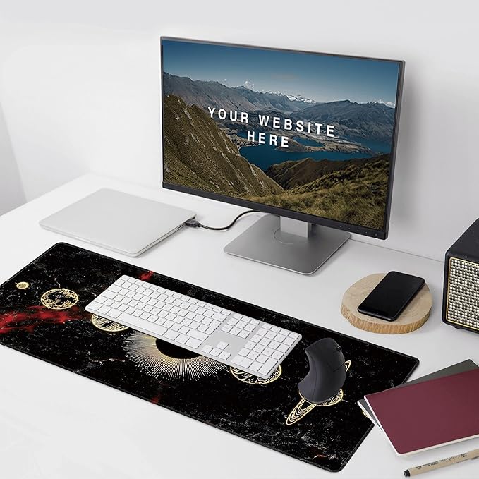 Galaxy Planet Large Mouse Pad, Gaming Keyboard Desk Pad, Extended Mouse Mat - Image 6