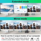 KVM Switch 3 Monitors 3 Computers 8K@60Hz, MLEEDA HDMI + 2* Displayport Triple - Image 3