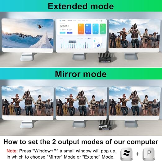 KVM Switch 3 Monitors 3 Computers 8K@60Hz, MLEEDA HDMI + 2* Displayport Triple - Image 3