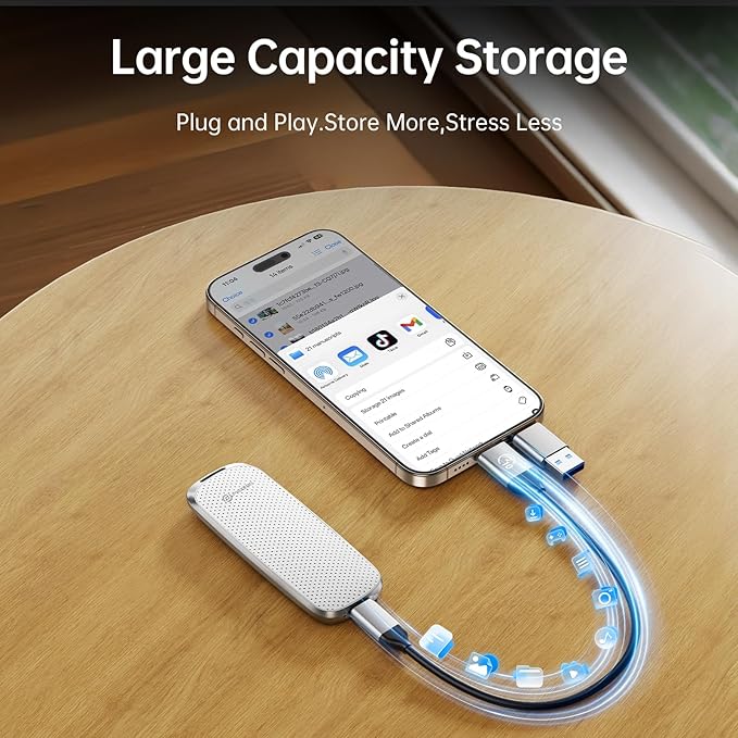 PHIXERO P10PRO External NVMe SSD 256GB, USB 3.2 Gen2, Includes 2-in-1 USB C - Image 5